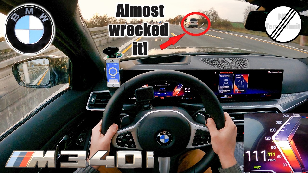 2024 BMW M340i Touring Максимальная скорость Немецкий автобан POV