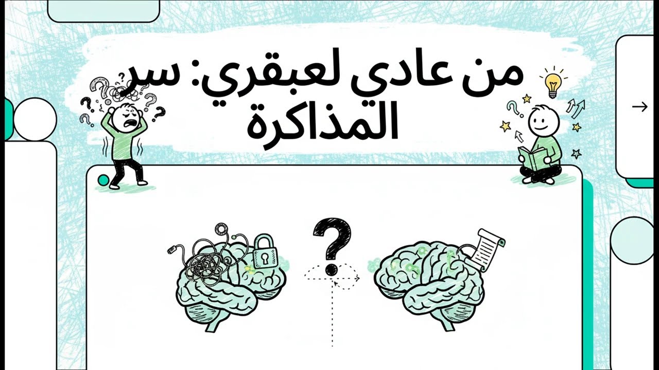 من عادي لعبقري  سر المذاكرة