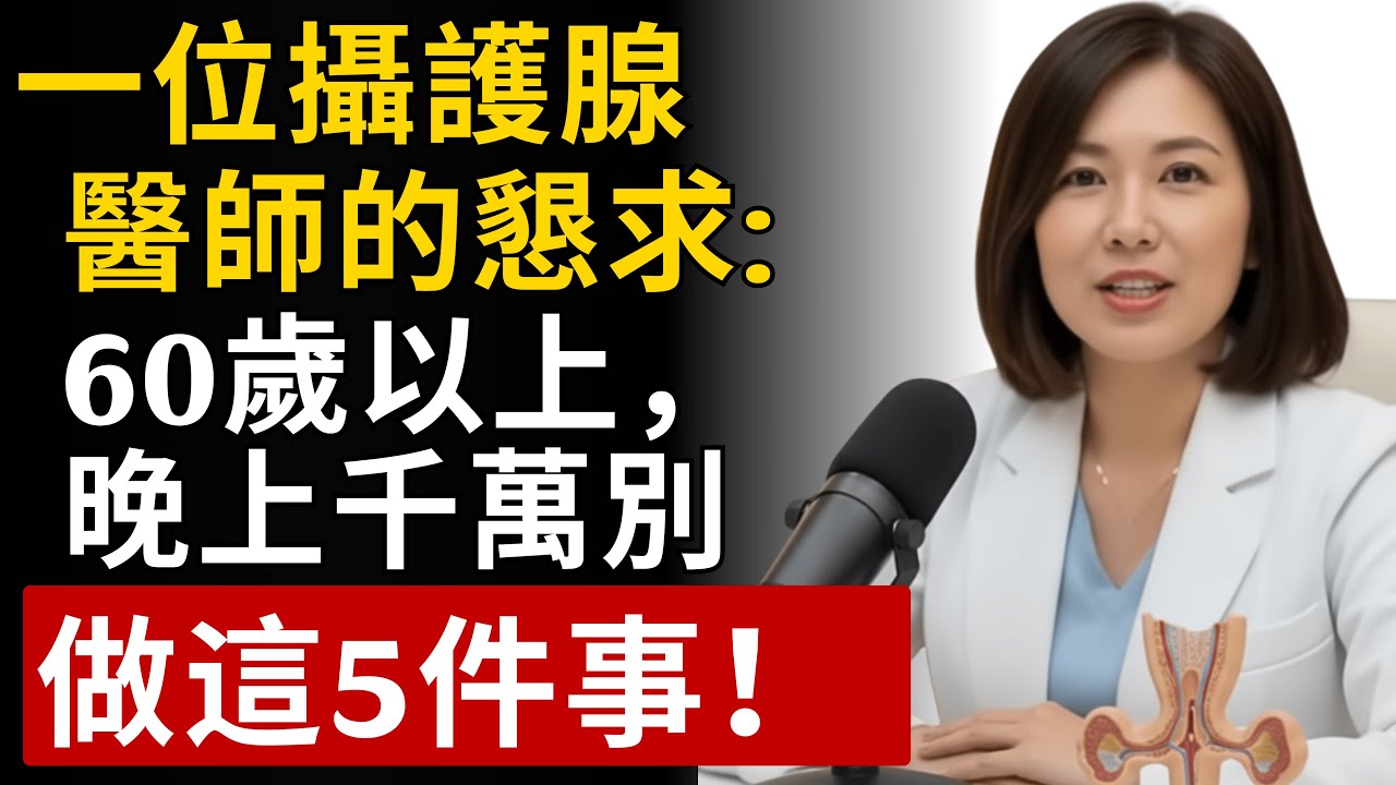 60歲後這5個夜間壞習慣正在傷害您的攝護腺！林雅婷醫師教您改善睡眠品質的簡單方法