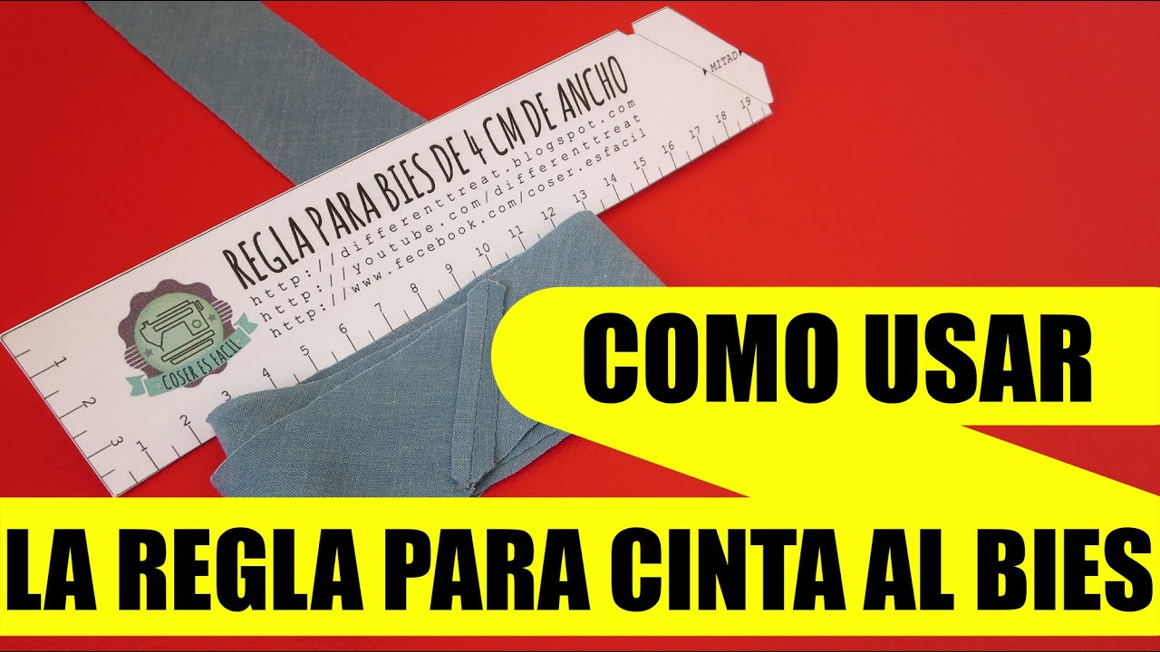 Como usar la regla para cortar y unir cintas al bies
