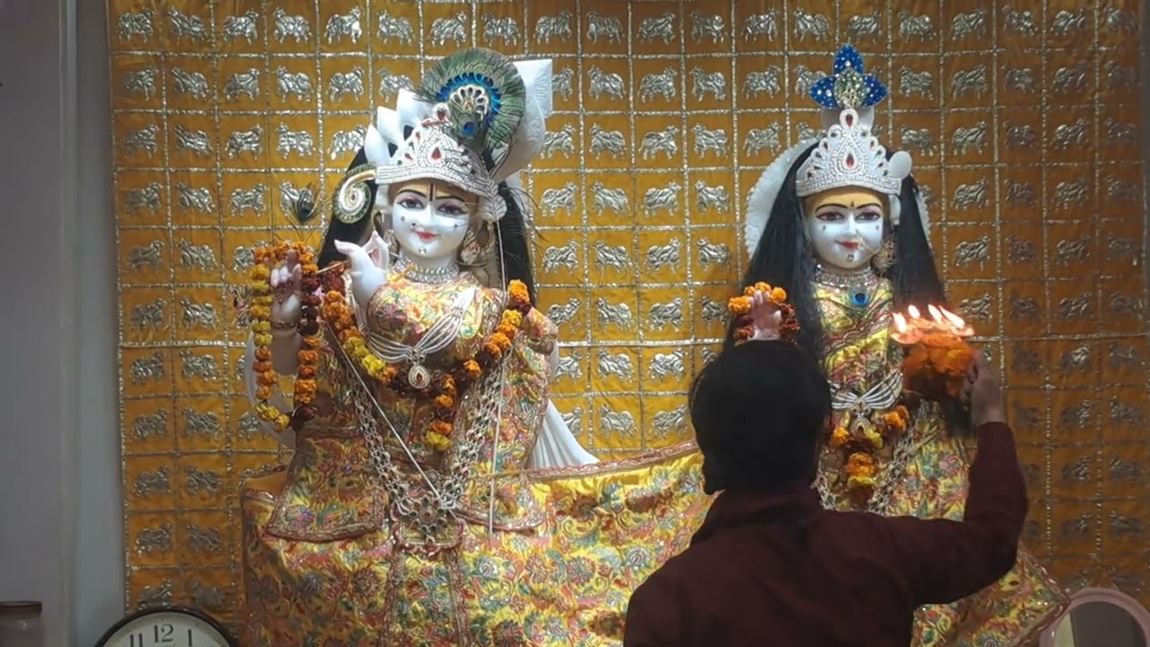 दिनांक 18/01/2026 के श्री राधाकृष्ण कृपा धाम के संध्या कालीन आरती के दर्शन 