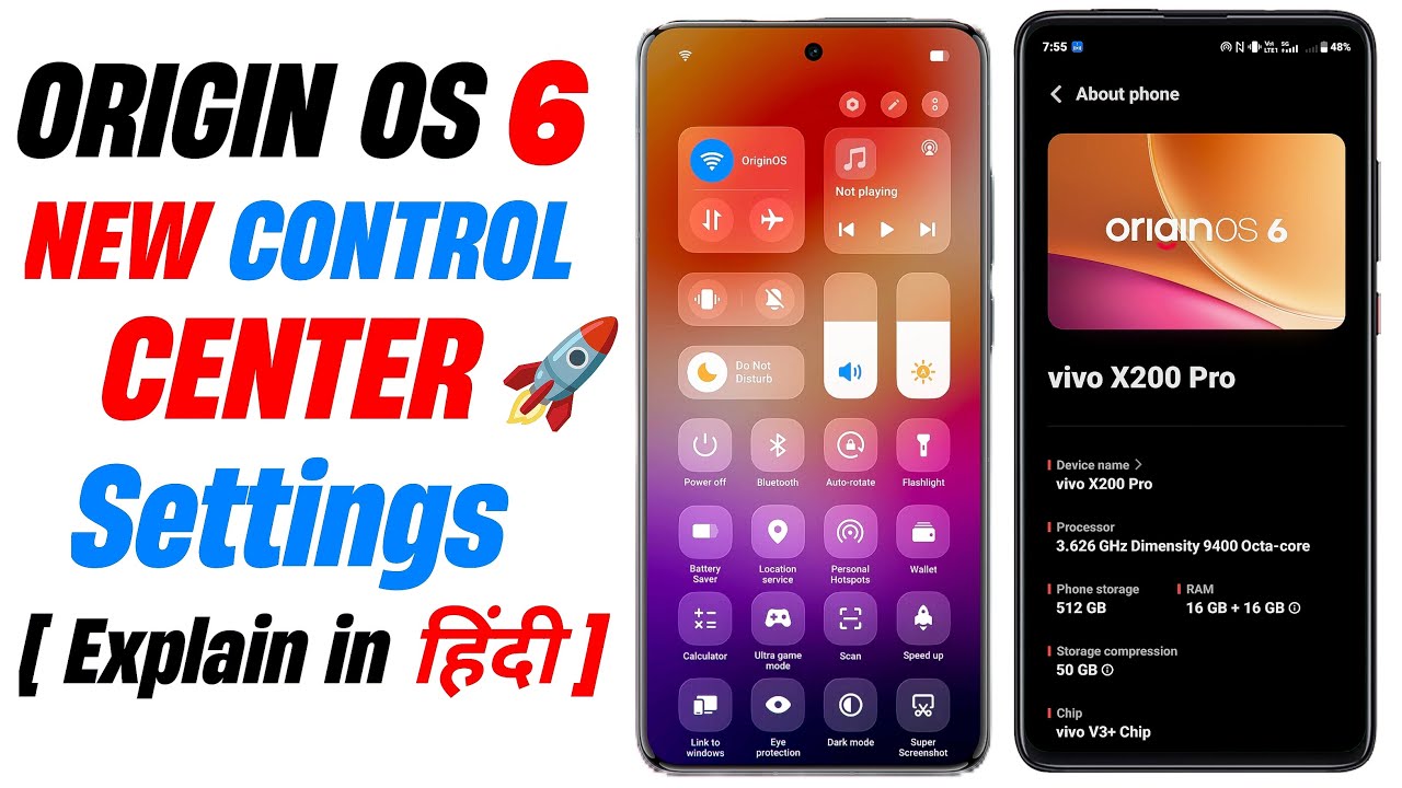 🔥 Origin OS 6 NEW Control Center Settings Explained! | Hidden Features & Changes