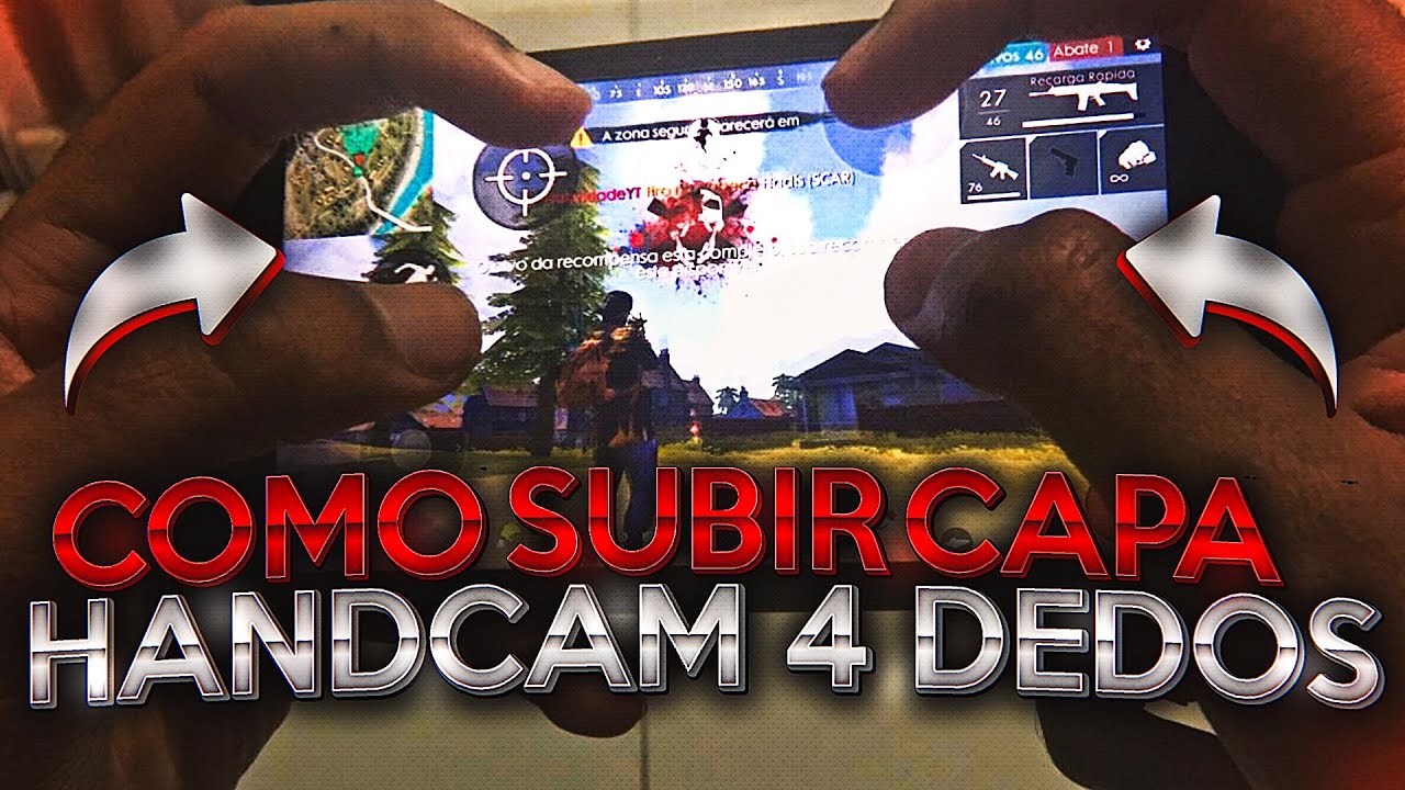MOSTRANDO AS MÃOS! COMO SUBIR CAPA COM HUD 4 DEDOS - FREE FIRE