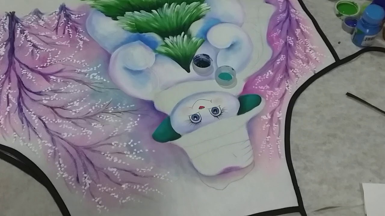 COMO PINTAR MUÑECO DE NIEVE - SOMBRERO Y BUFANDA