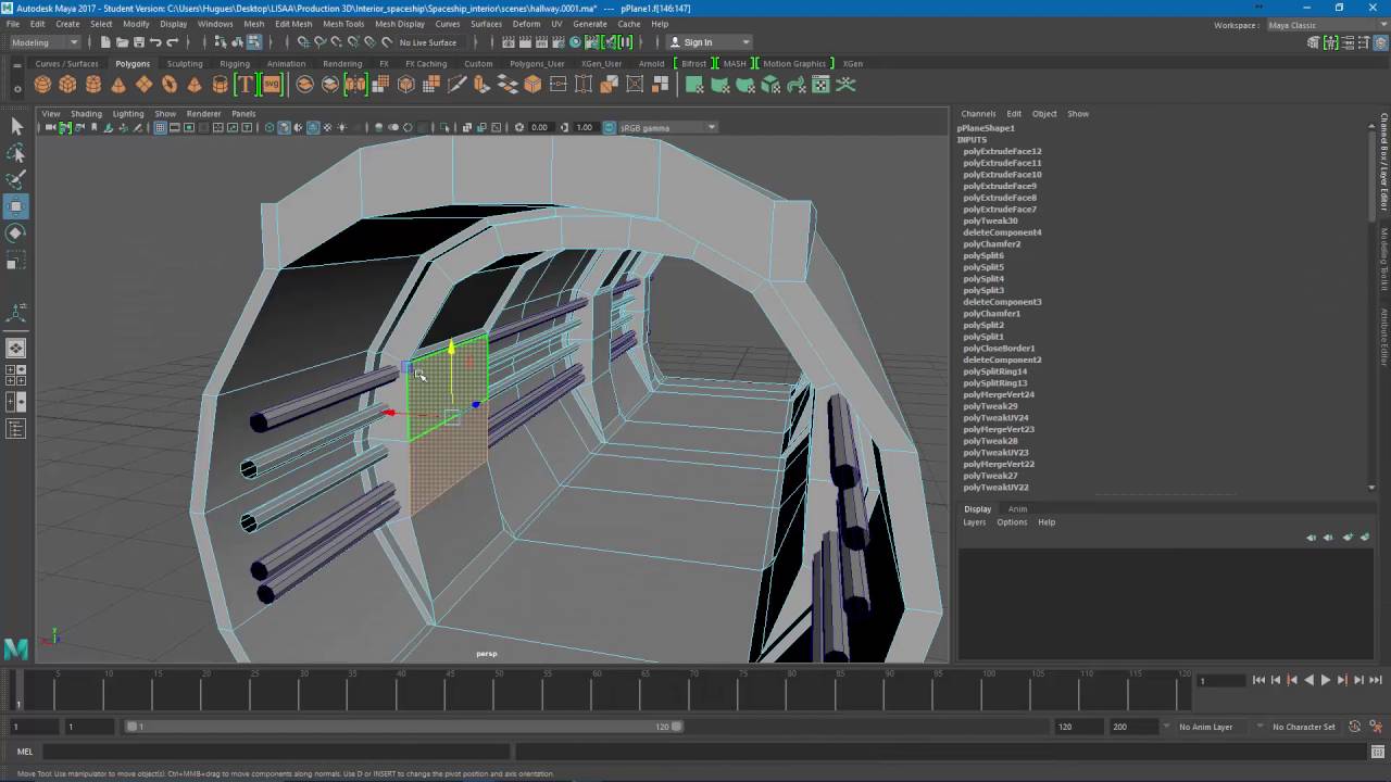 Interior Spaceship Speed Modelling Part1 [MAYA]