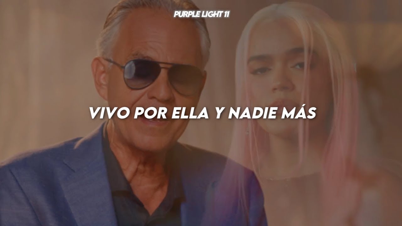 ANDREA BOCELLI & KAROL G - VIVO POR ELLA (Letra) || Video Oficial