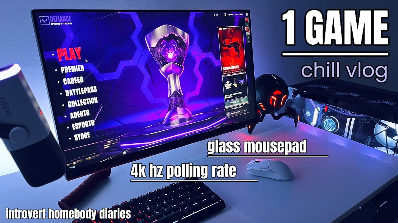 Gaming Vlog 🎮 | new mouse & glass mousepad unboxing📦