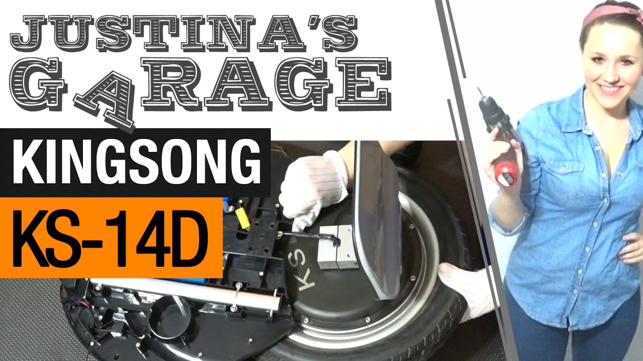 Kingsong KS14 KS14D - wymiana opony i dętki w 5 minut + demontaż (Justina's Garage odc. 2)