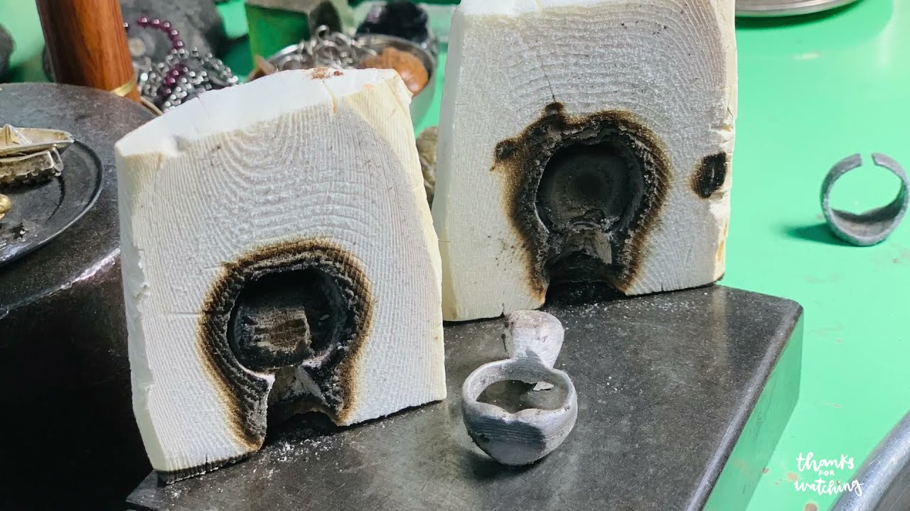 Fusione in osso di Seppia con Tecnica antica II Cuttlefish Casting a ring II Silver Casting