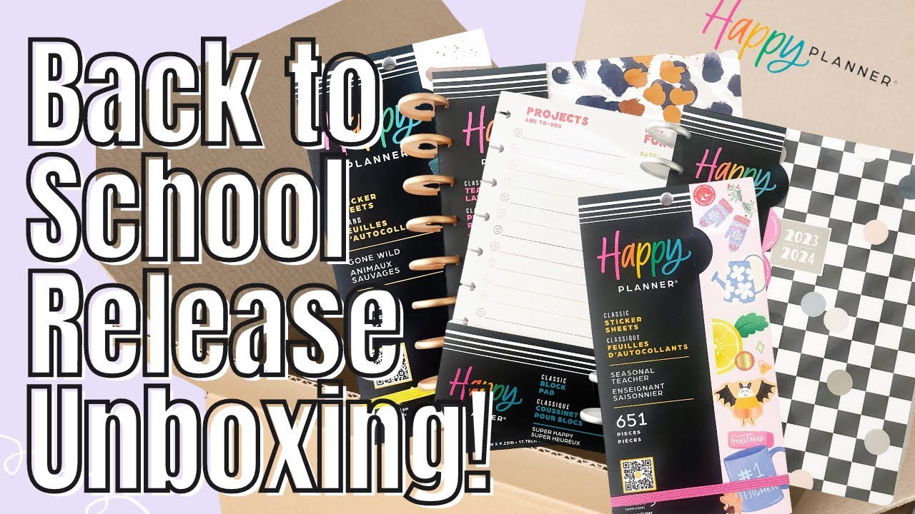 Happy Planner Back to School Release Unboxing | Planners, Sticker Books & Planner Accessories