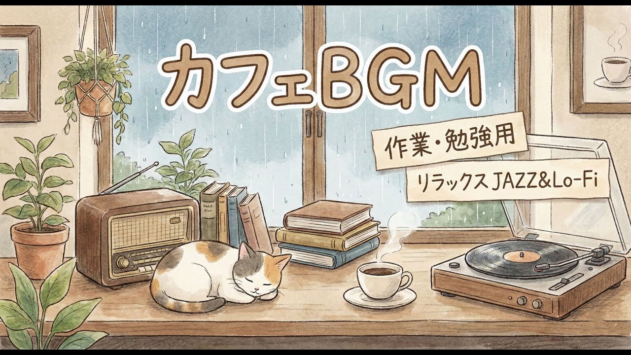 【作業用BGM】【商用利用可能】最高の集中力をもたらすカフェ音楽 - 勉強・仕事・読書のためのリラックスJazz & Piano