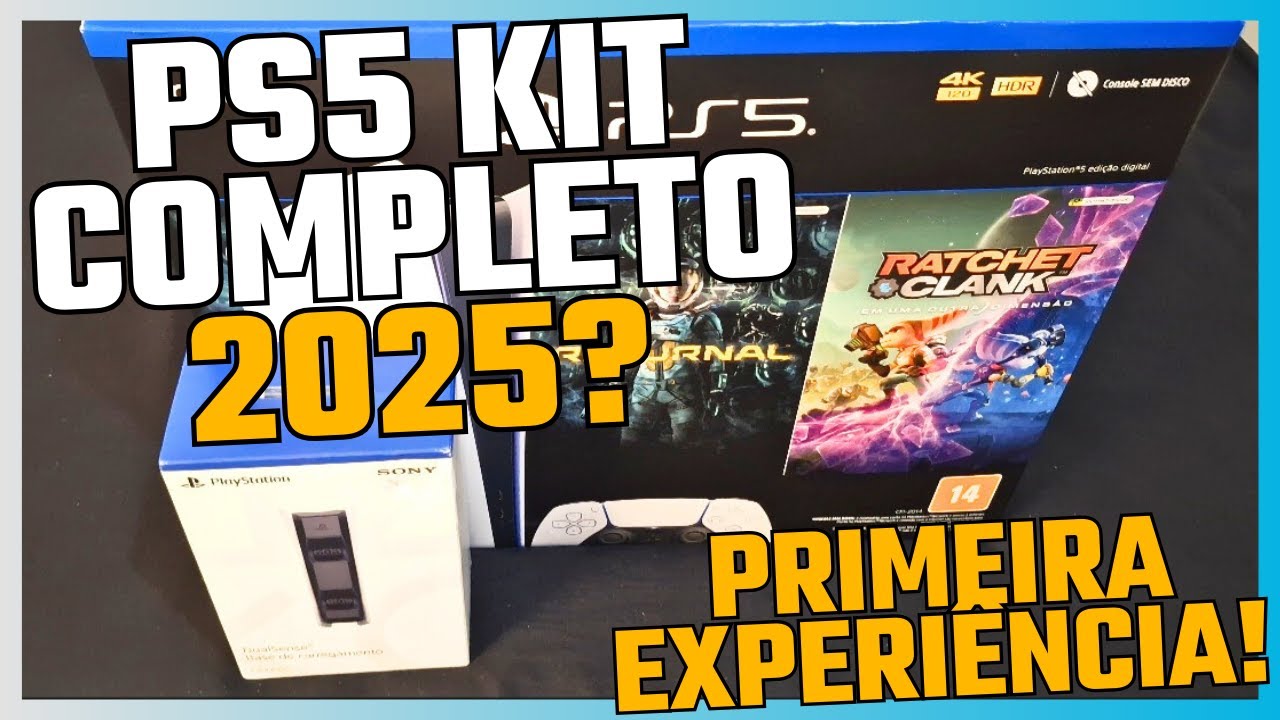 PS5 Slim KIT COMPLETO pra 2025 ainda vale?  - Primeira Experiência, umboxing e opinião sincera