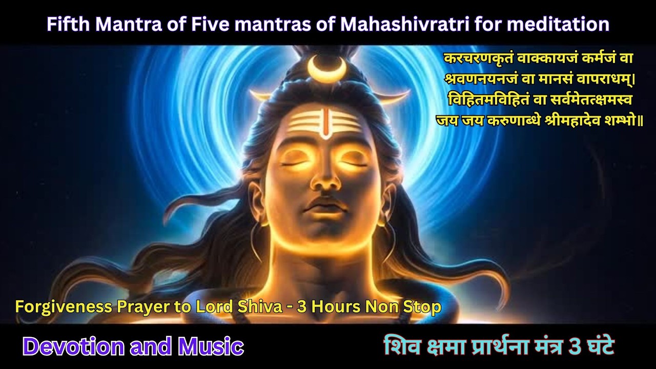 Forgiveness Prayer to Lord Shiva, शिव क्षमा प्रार्थना मंत्र | करचरणकृतं वाक्कायजं