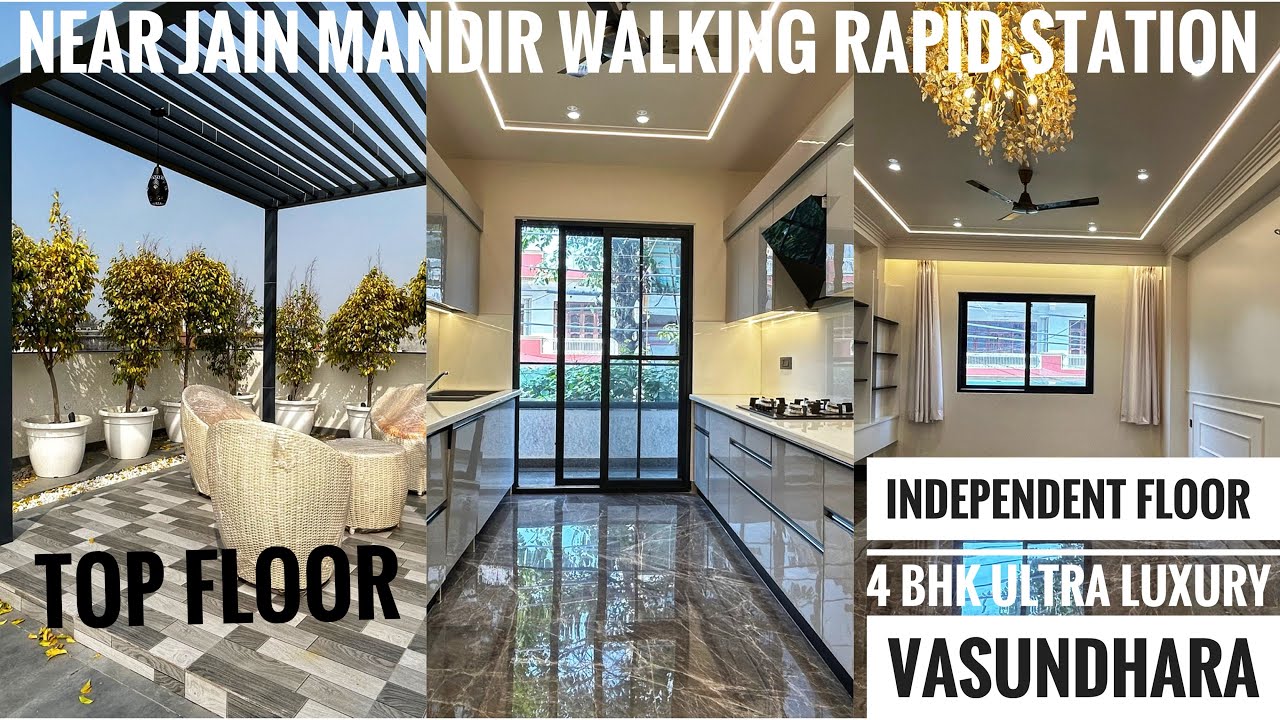 4 BHK ULTRA LUXURY FLOOR IN VASUNDHARA NEAR JAIN MANDIR 🔥 #luxury #vasundhara #builderfloor