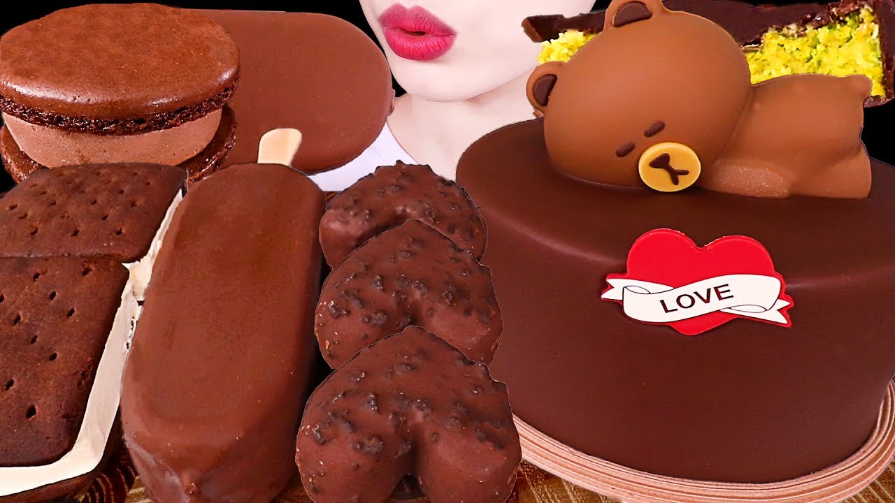 ASMR MUKBANG｜DUBAI CHOCOLATE PARTY *ICE CREAM, MACARON, MAGNUM, CAKE 두바이초콜릿, 요아정, 아이스크림, 초코케이크 디저트먹방