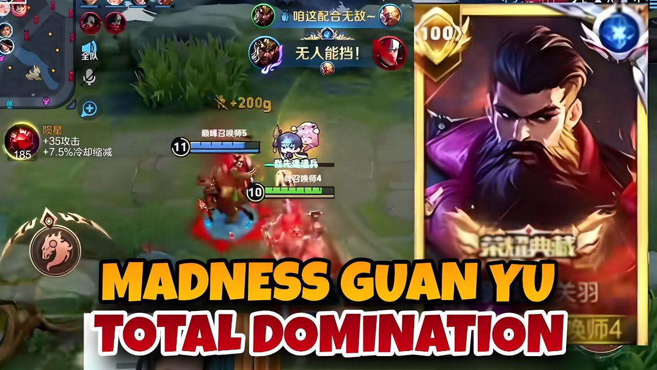 MADNESS GUAN YU IS BACK 😱 ENEMIES DON’T STAND A CHANCE | HONOR OF KINGS