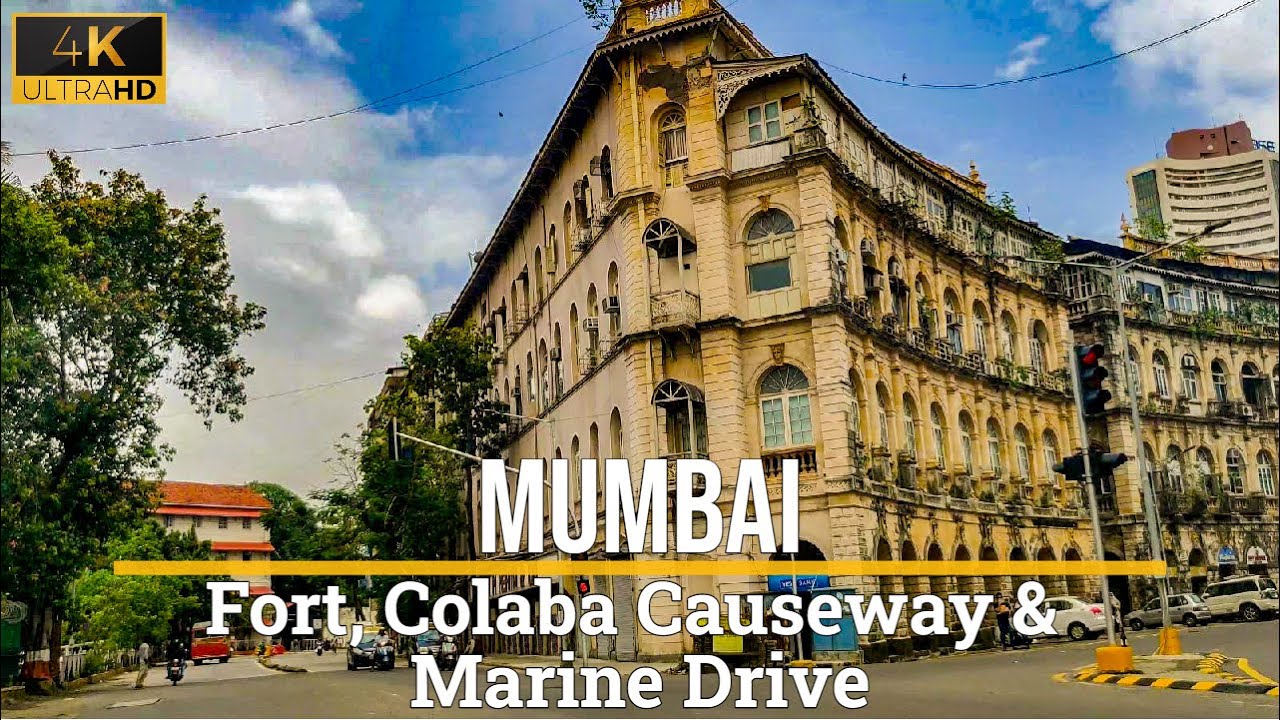 4K Drive through Fort, Colaba Causeway, Marine Drive | Mumbai