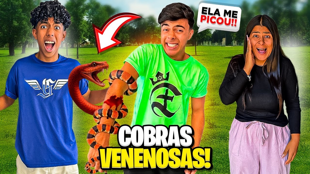 ERA PARA SER UM PASSEIO NO PARQUE MAS ESTEVÃO FOI PICADO POR UMA COBRA VENENOSA…😰🐍