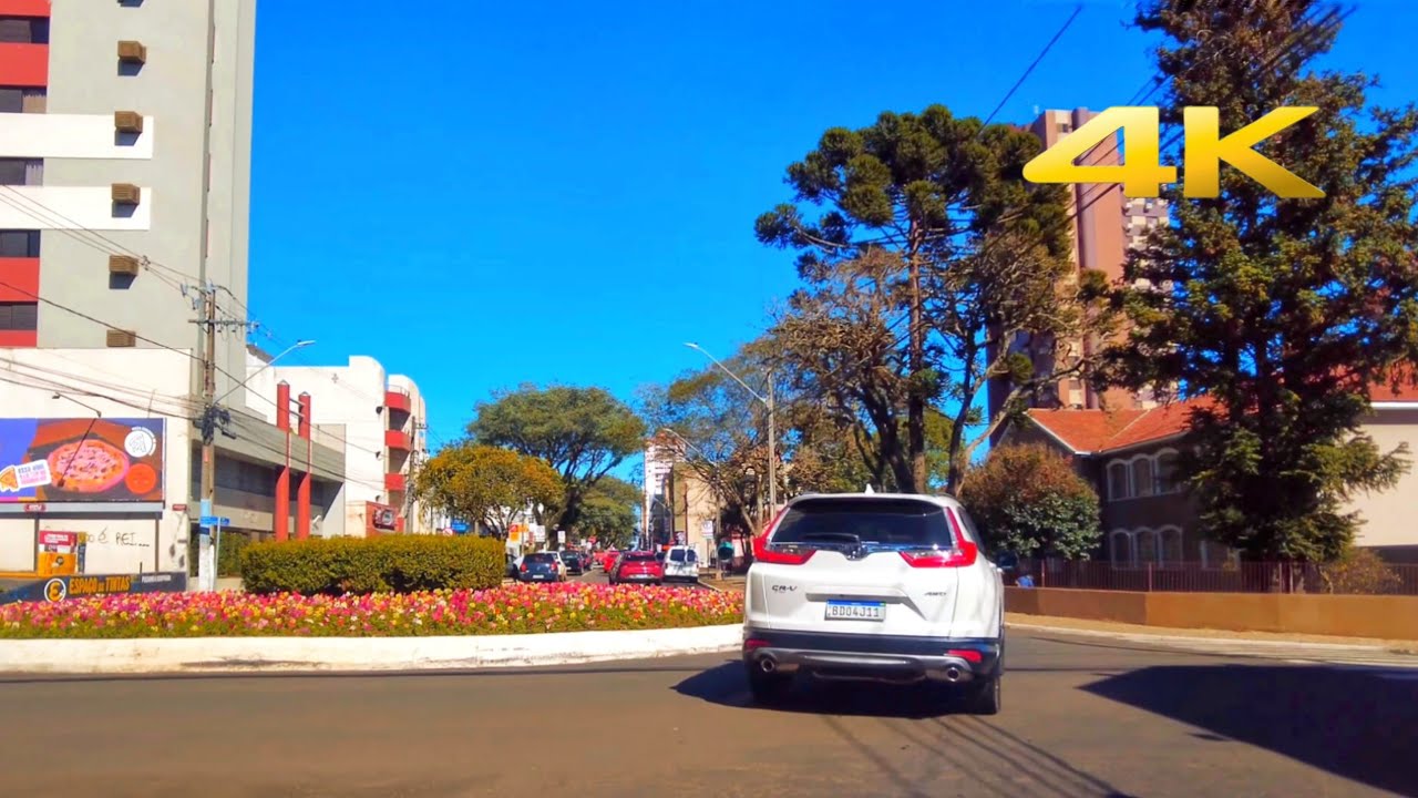 Guarapuava PR | Dirigindo pelo Centro | 4K BRASIL