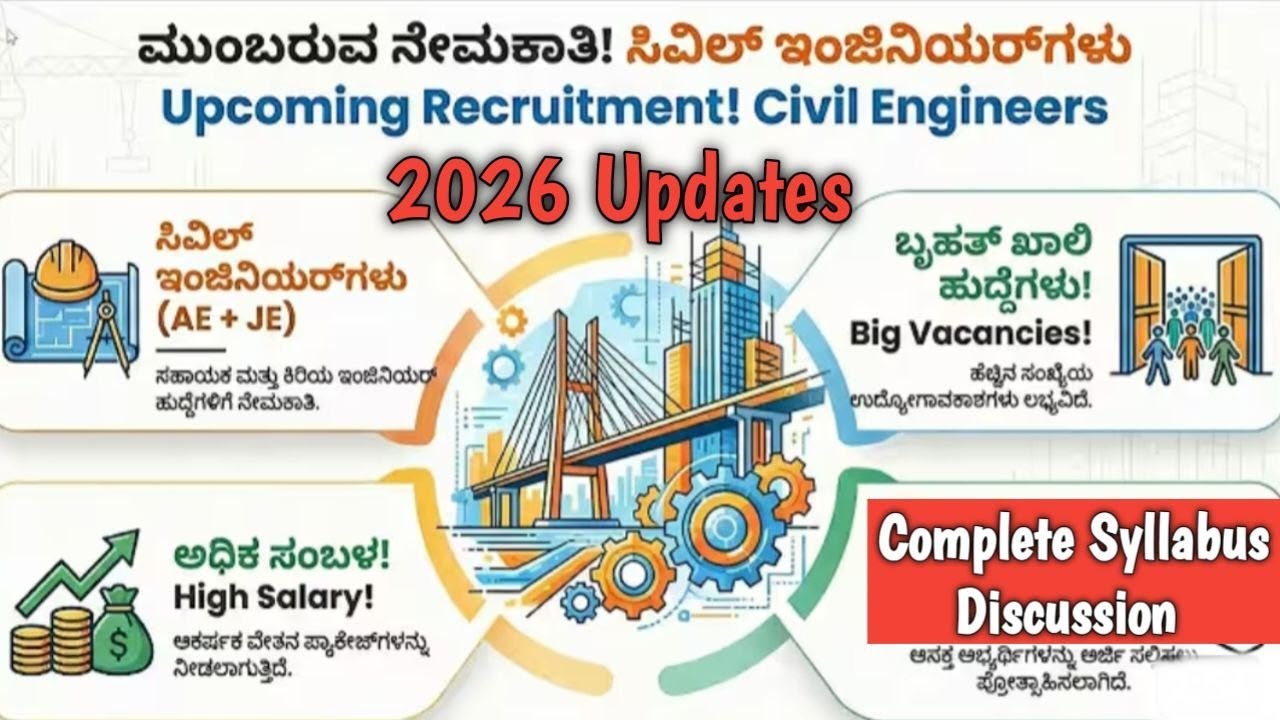 Civil Engineering upcoming Notifications by Karnataka | jobs updates