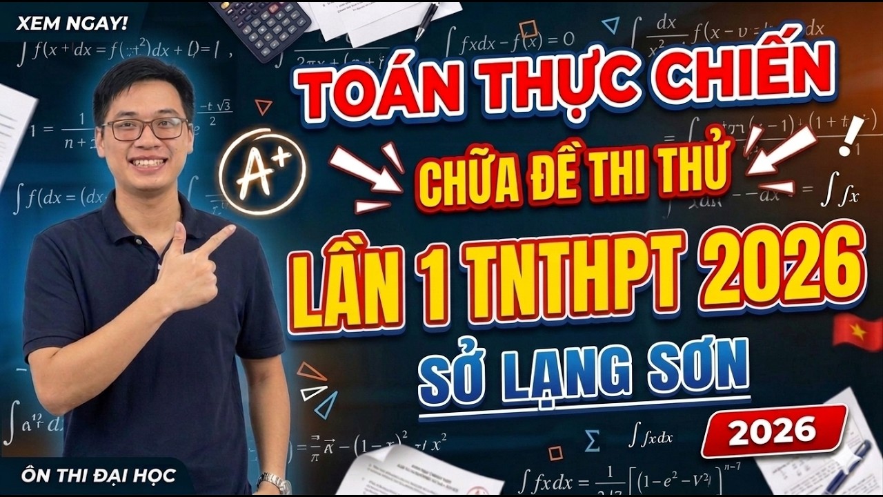Ôn thi THPTQG 2026 - Chữa Đề Thi Thử Lần 1 TNTHPT 2026 Sở Lạng Sơn