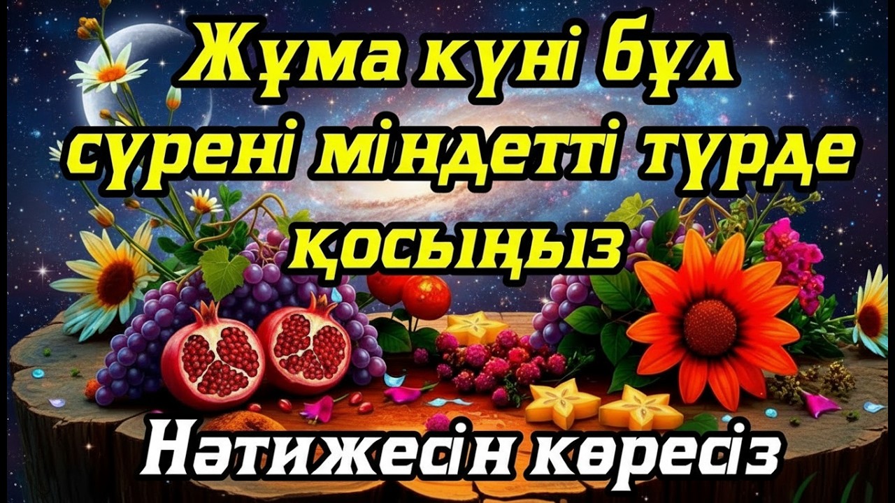 Жұма күні бұл сүрені міндетті түрде қосыңыз. Нәтижесін көресіз #құран