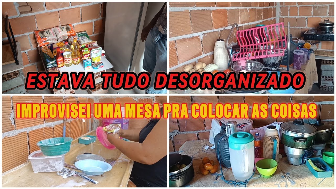MINHA CASA DE 2 CÔMODOS EM ORDEM//IMPROVISEI MAS DE UMA MESA//SÓ GRATIDÃO 