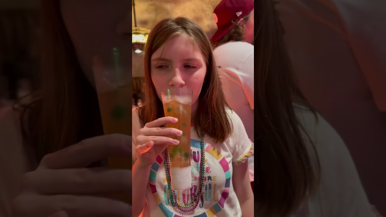 Trying an exotic drink 🥤 