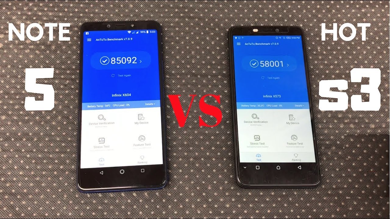 Infinix Note 5 vs Hot S3 - Speed Test, RAM Management and Battery Life Comparison