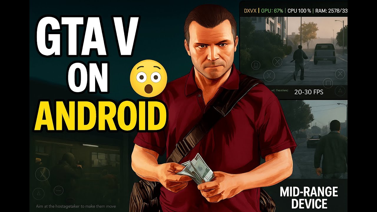 GTA V on Android(Tamil) | I Tried Running GTA 5 on a Mid-Range Phone 😱