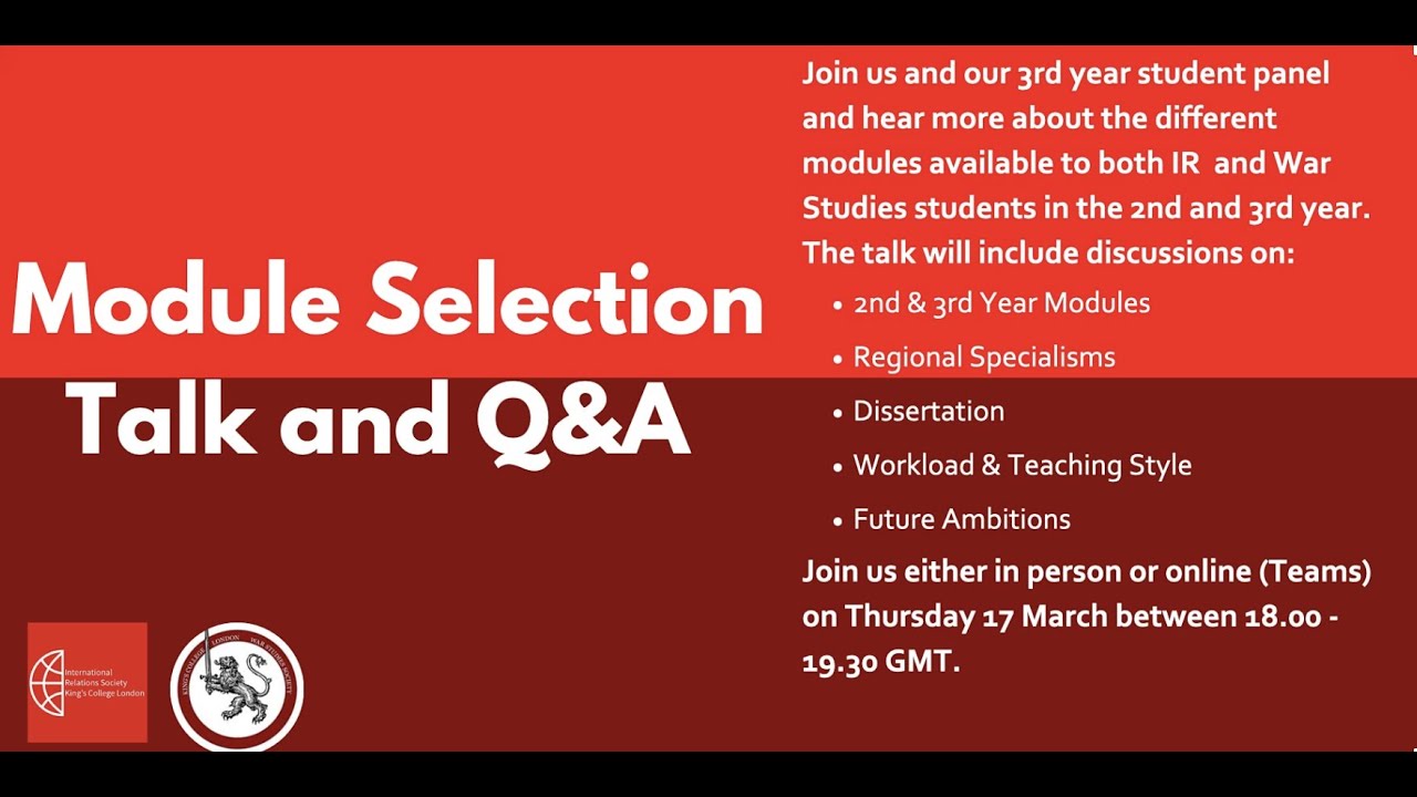 Module Selection Talk and Q&A 2022
