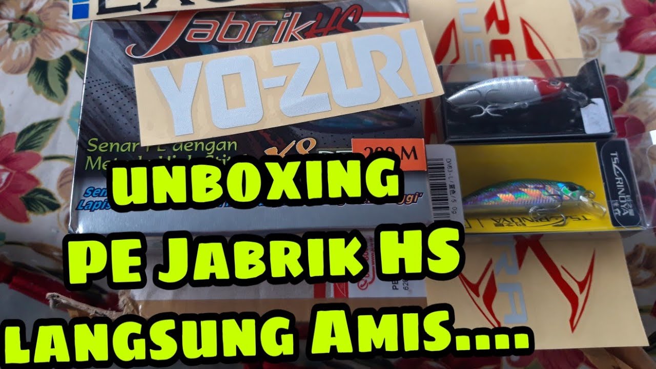 UNBOXING SENAR PE JABRIK HS TAHAN  GESEKAN LANGSUNG DI COBA