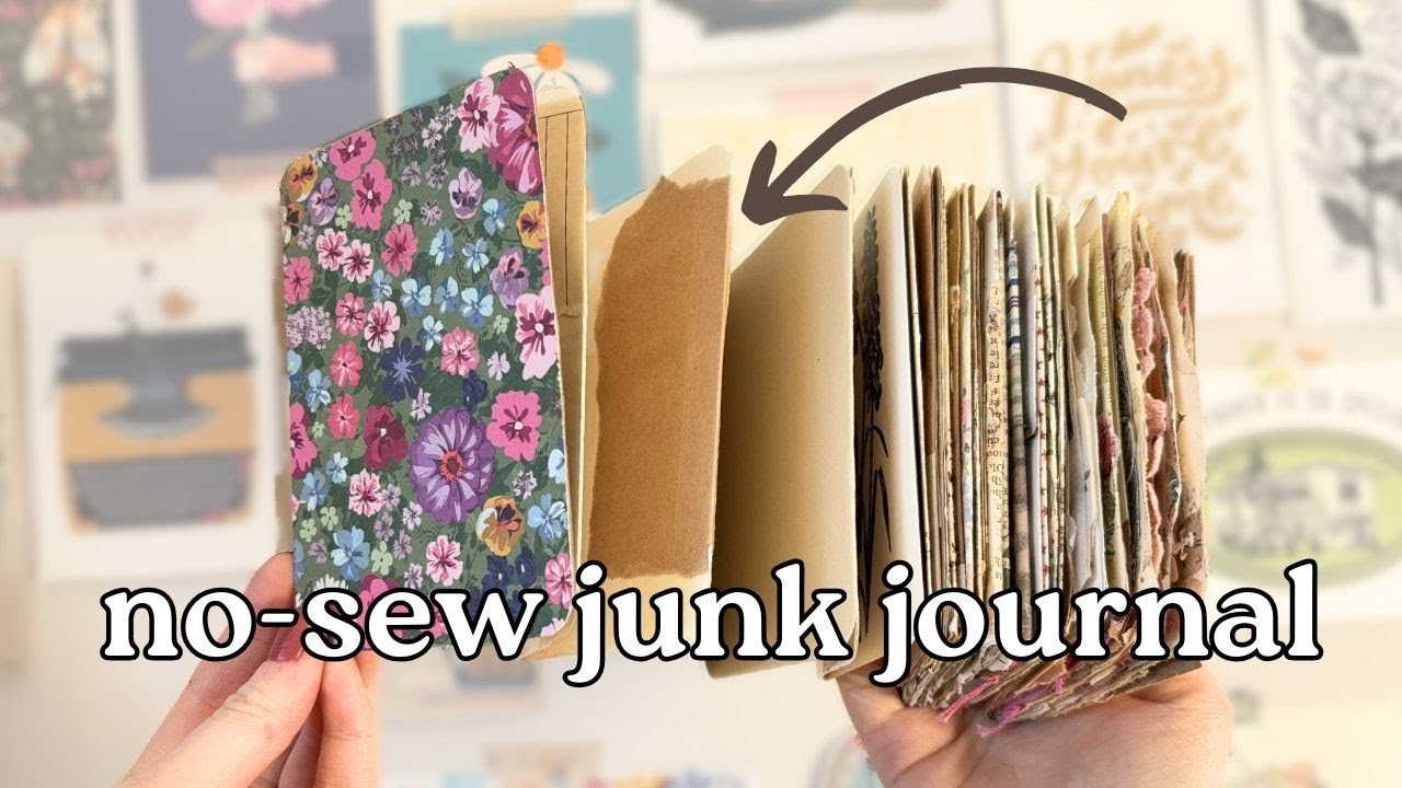 Making a no-sew junk journal 🌟 Easy binding method using recycled papers