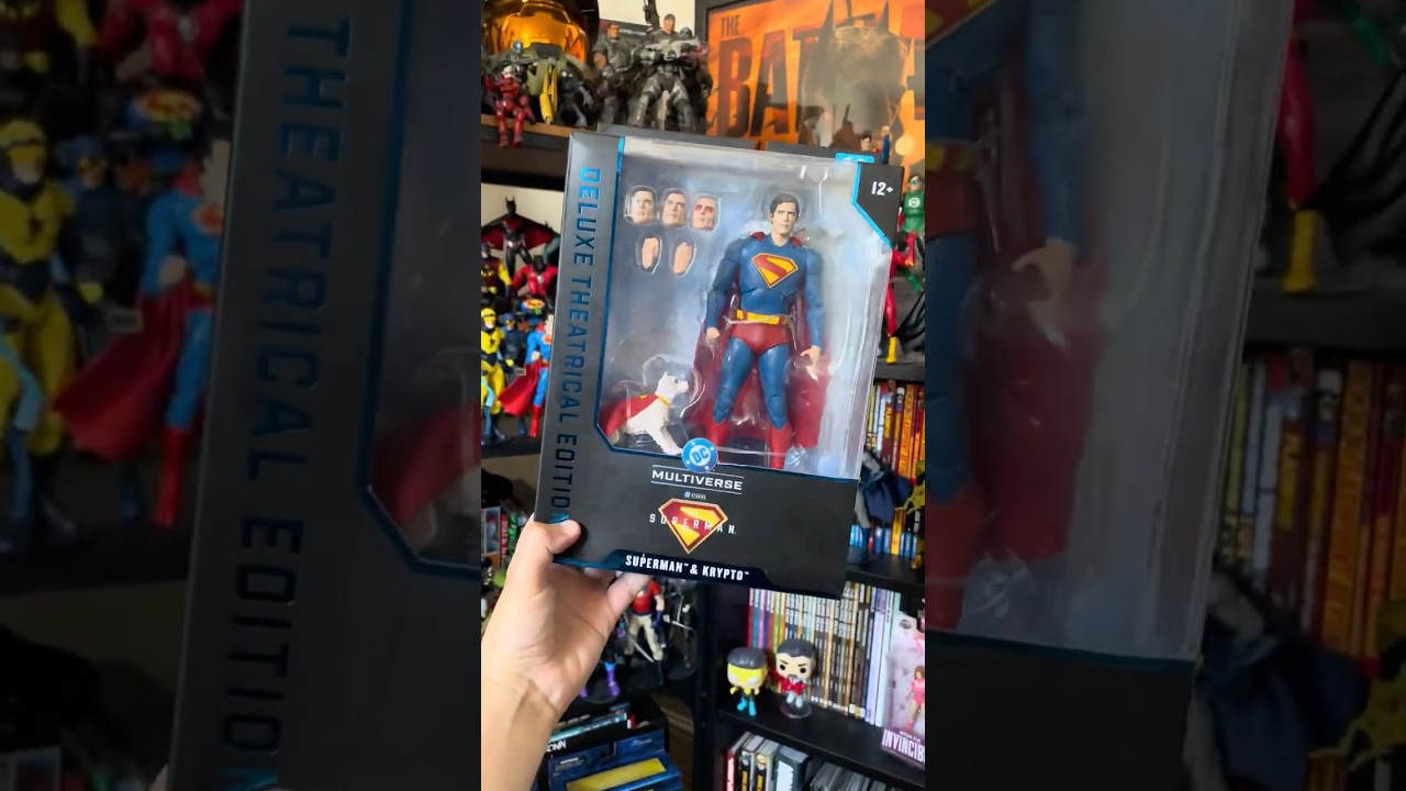 The Superman and Krypto Action Figure from McFarlane Toys for the new Superman (2025) Movie!