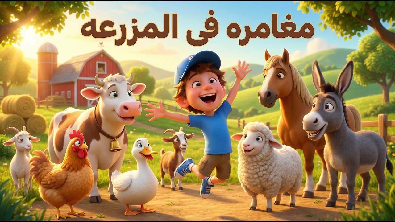 ماذا وجد آدم في مزرعة جده؟ 🤔 مغامرة تعليمية لطفلك (لتعلم أسماء الحيوانات - تعلم اصوات الحيوانات)