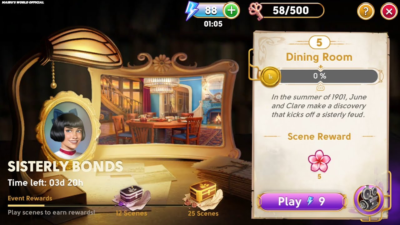 June's Journey Secrets 23R Scene 5 Dining Room Word Mode 4K ULTRA HD