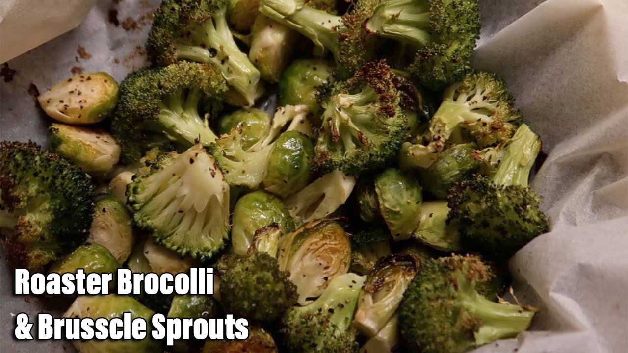 EASY & QUICK ROASTED BROCCOLI + BRUSSELS SPROUTS RECIPE