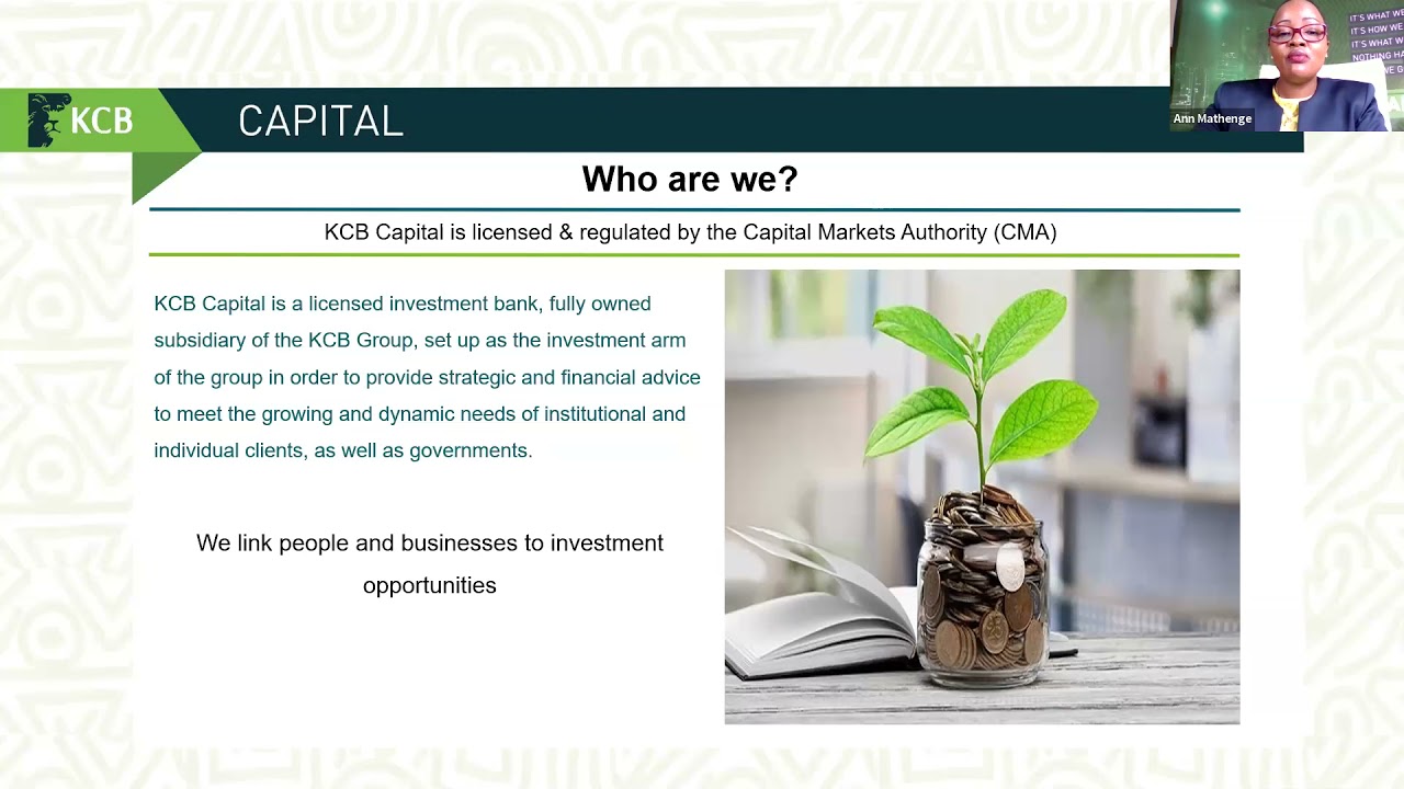KCB CAPITAL WEBINAR - Investment Solutions For Long Term Financial Stability
