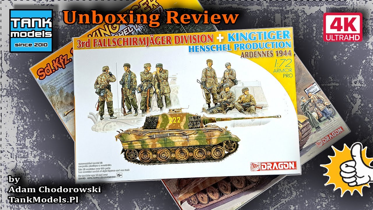 Unboxing 280 - Review - Fallschirmjager + King Tiger - Dragon 7400