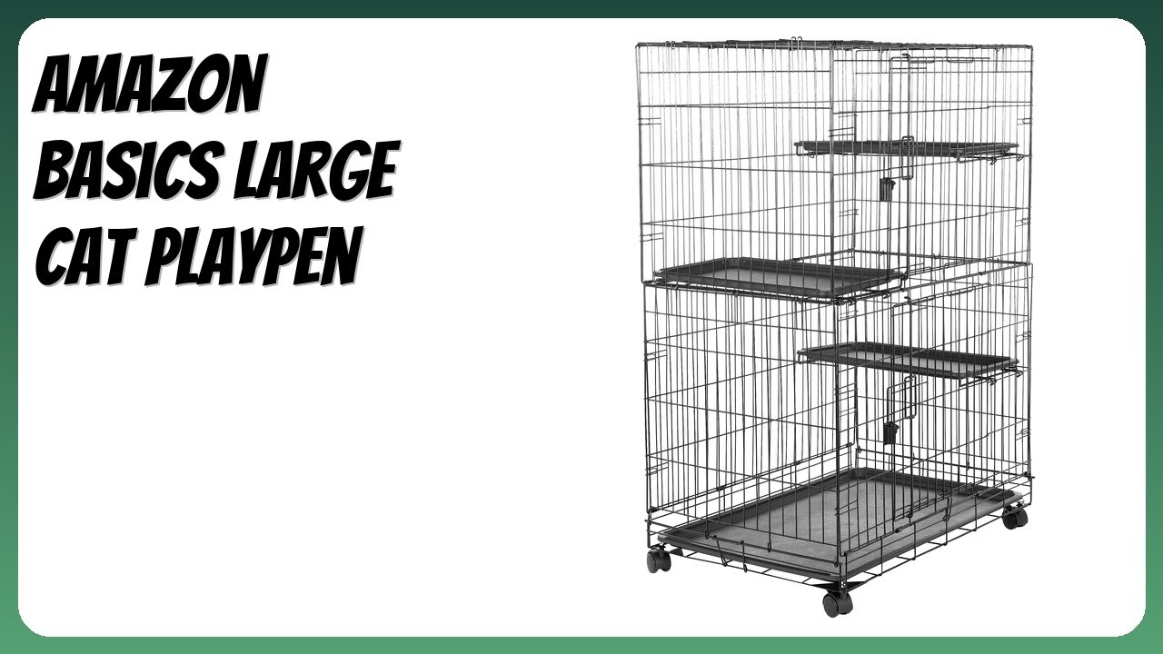 REVIEW (2026): Amazon Basics Large Cat Playpen. Features