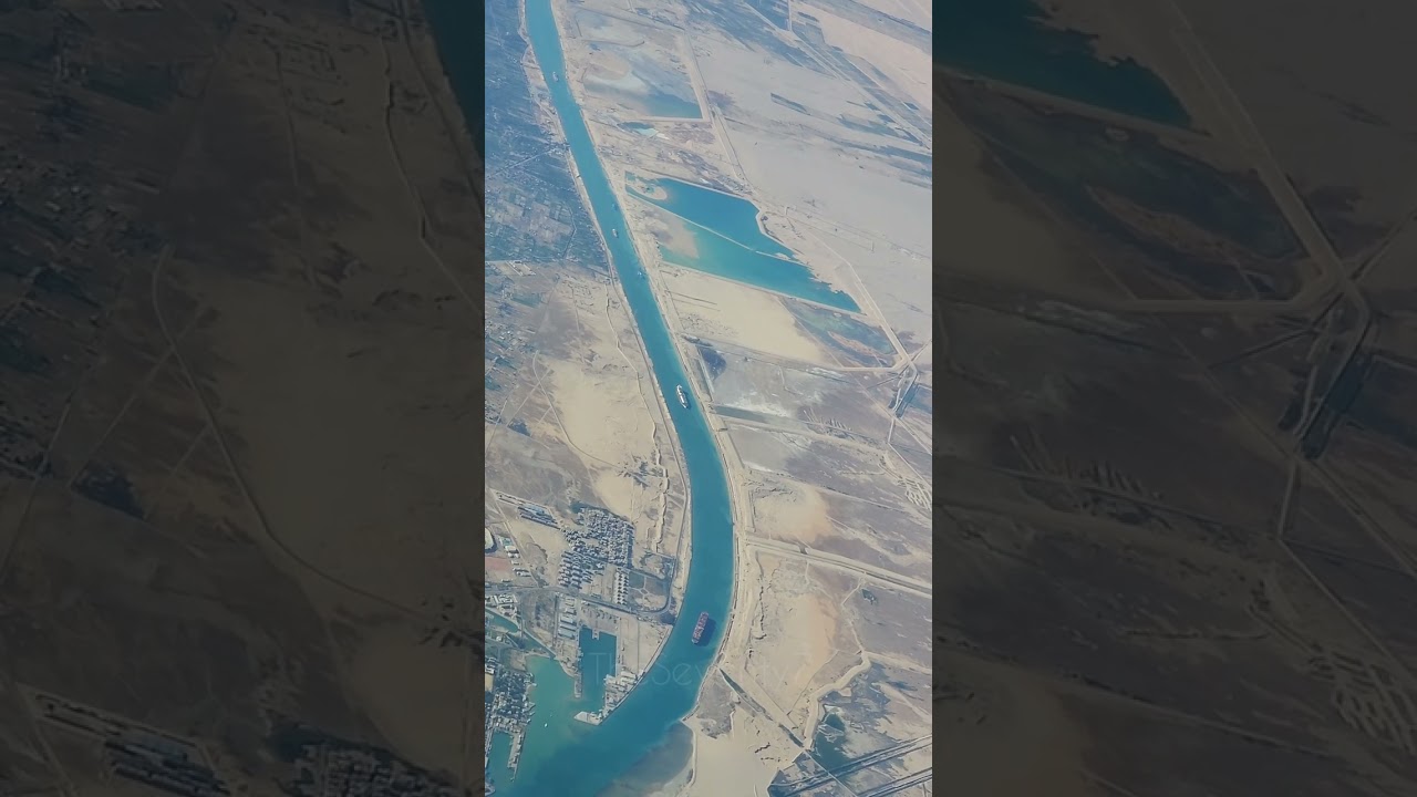 The Suez Canal extreme closeup