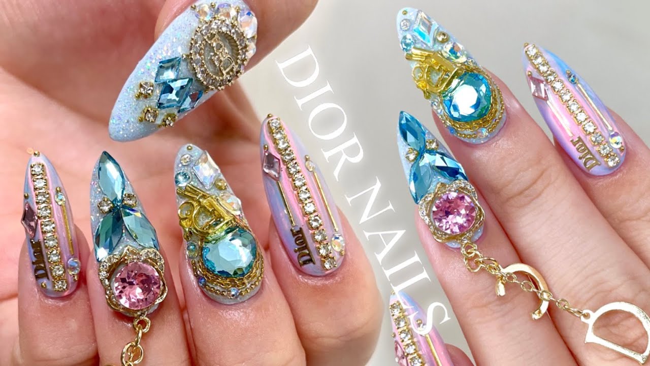 Розовый синий DIOR Nail💗 Быстрое и легкое саморасширение💅 Саморазвитие / Роскошные ногти
