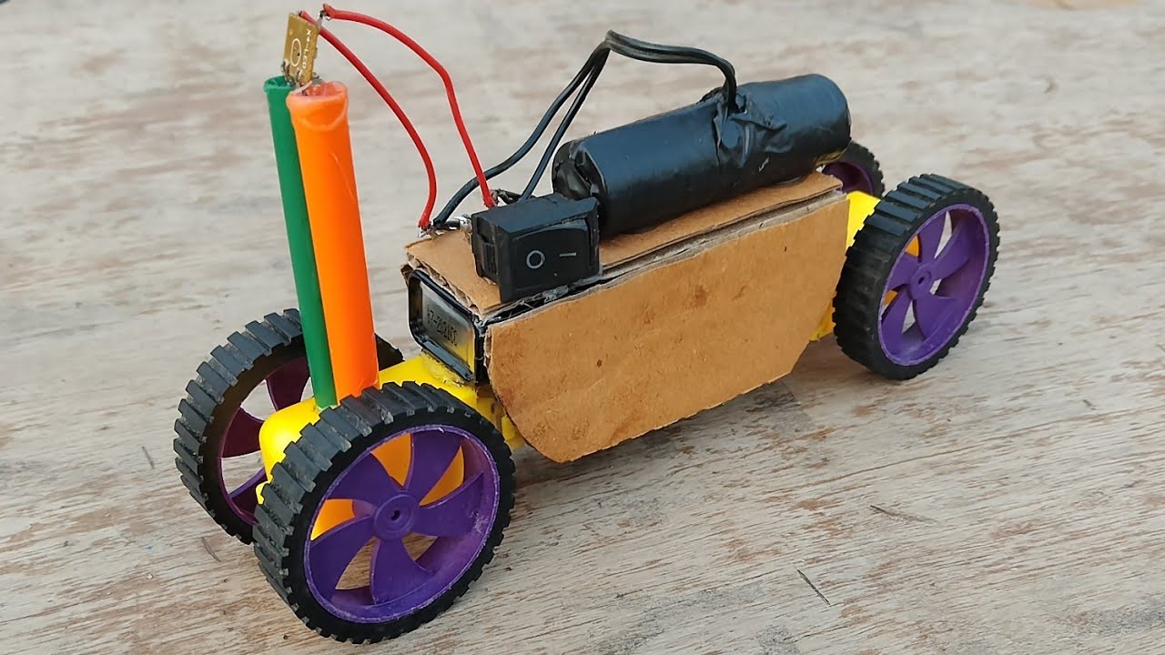 #diy Double Gear Motor Car With Light Effect |#easy #motor #car