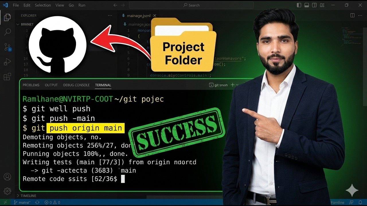How to Push Code to GitHub | Beginner Step-by-Step Tutorial