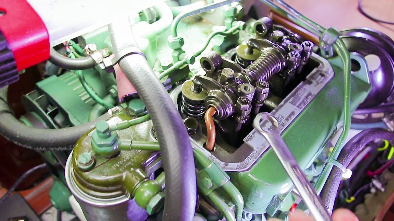 Volvo Penta  2002 marine diesel valve clearance adjustment