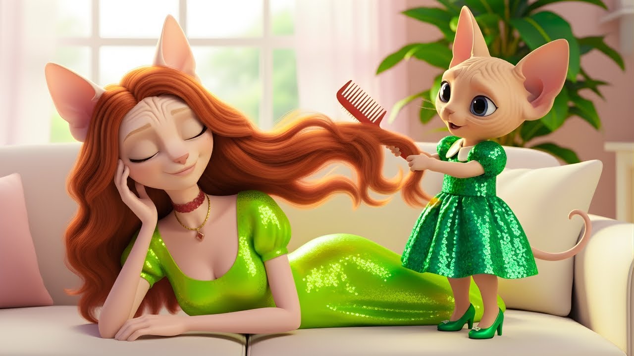 Naughty Kitten Cuts Mom Cat’s Hair to Buy a Teddy Bear | AI Cat Story🐾🧸 #aicat #aicatstory#catshorts