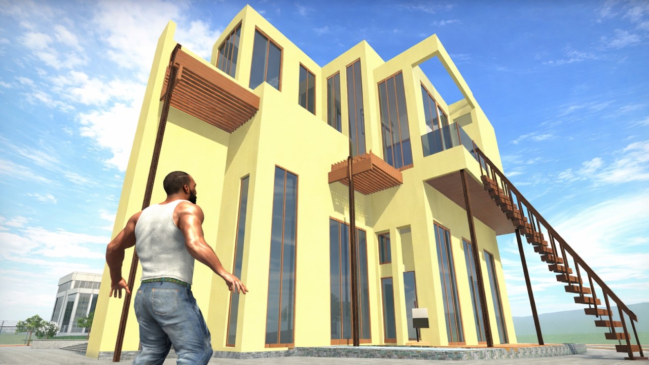 Franklin Old House Become Giant in Indian Bike Driving 3D