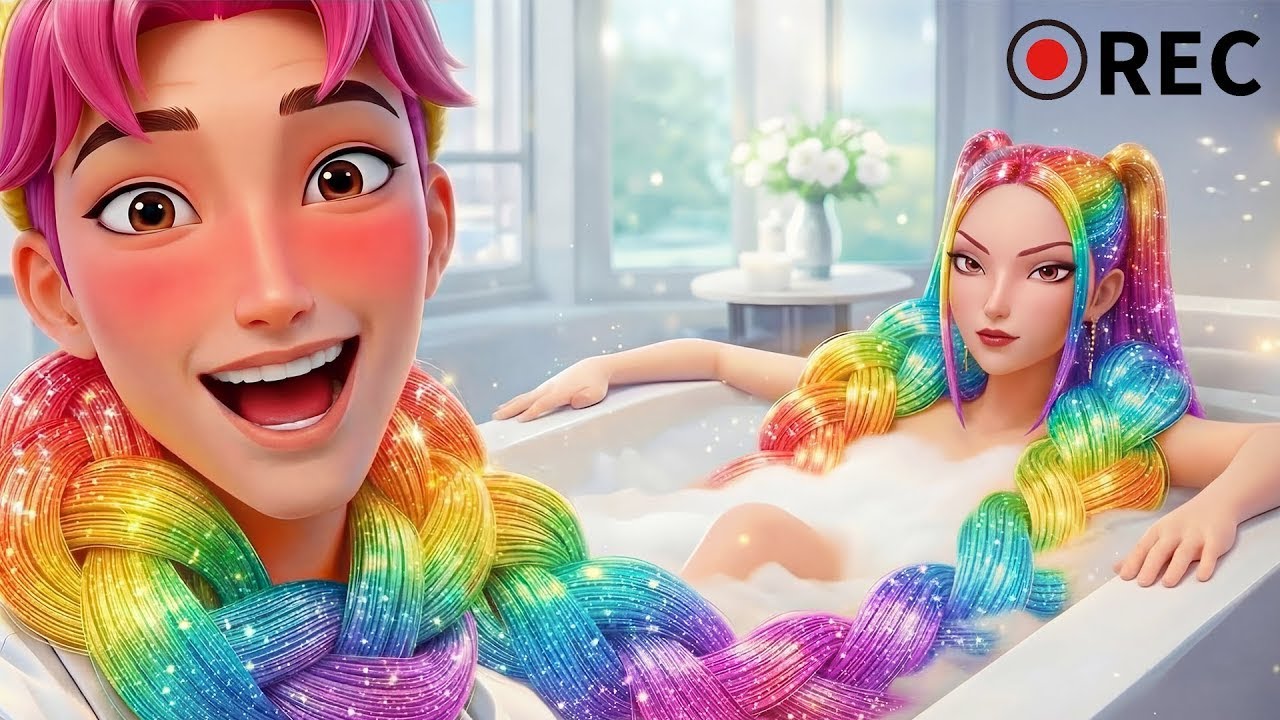 😱 MIRA’S MAGIC RAINBOW HAIR SHOCKS ABBY 💅 SECRET POWER REVEALED  KPOP Demon Hunters FUNNY VLOG