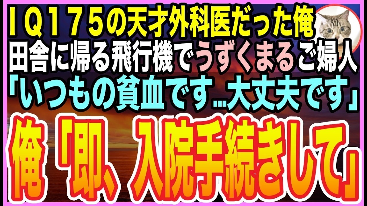 【感動★総集編】医療ミスで失脚させられた『IQ175の天才心臓外科医』の俺。田舎へ帰る飛行機で女性が倒れ「お医者様はいますか？」➡︎名乗れず葛藤するも“ある決断”で運命が激変…【いい話】【朗読】