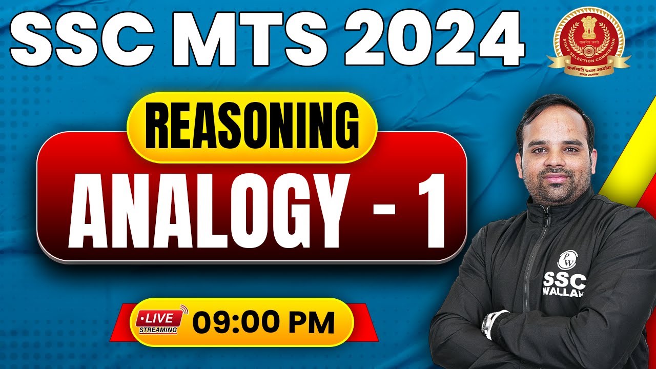 SSC MTS 2024 | SSC MTS Reasoning | SSC MTS Classes 2024 | Analogy #1 | Reasoning By Sachin Sir
